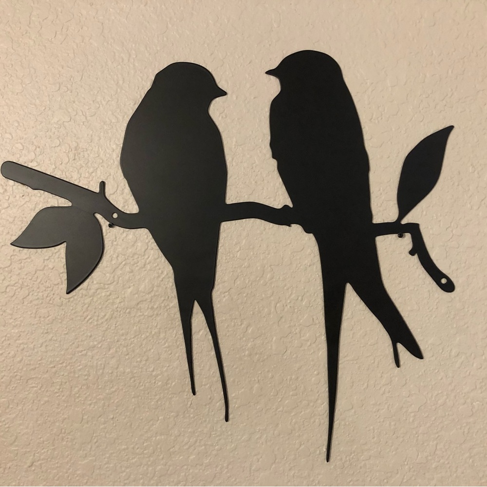 Lovebirds on a Branch Wall Decor 12”